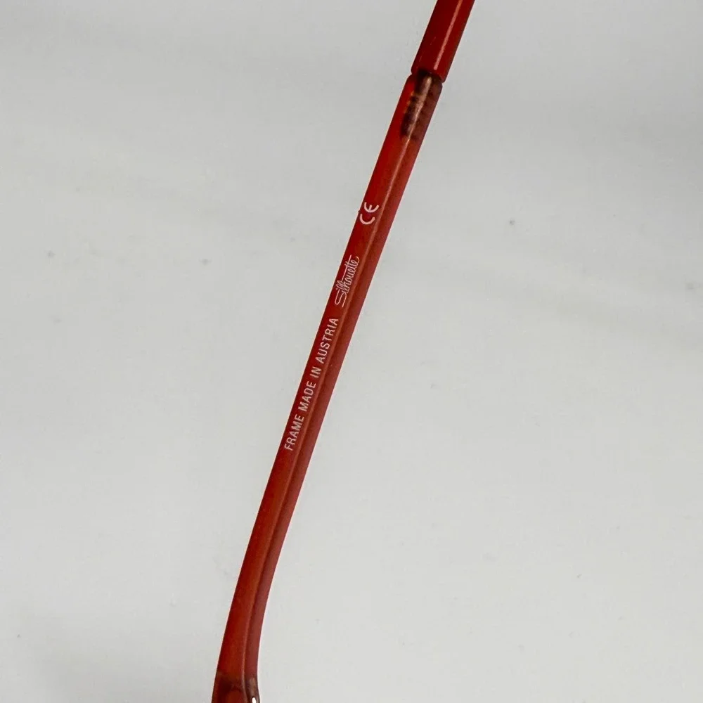 Silhouette Rimless Eyeglasses 5479 20 6055 Gold Red‎ Frame Austria 51-17-135